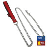 The Red Laisse avec poignée en cuir 1m Rouge